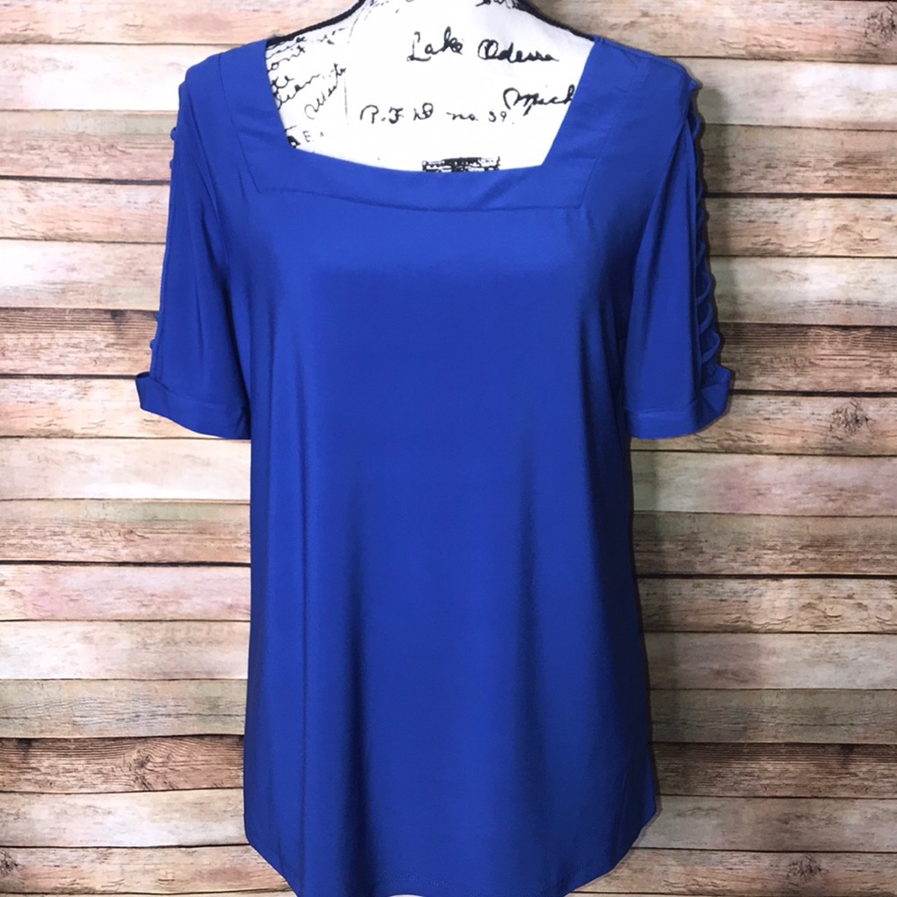 Perseption Concept Royal Blue Blouse Size Large